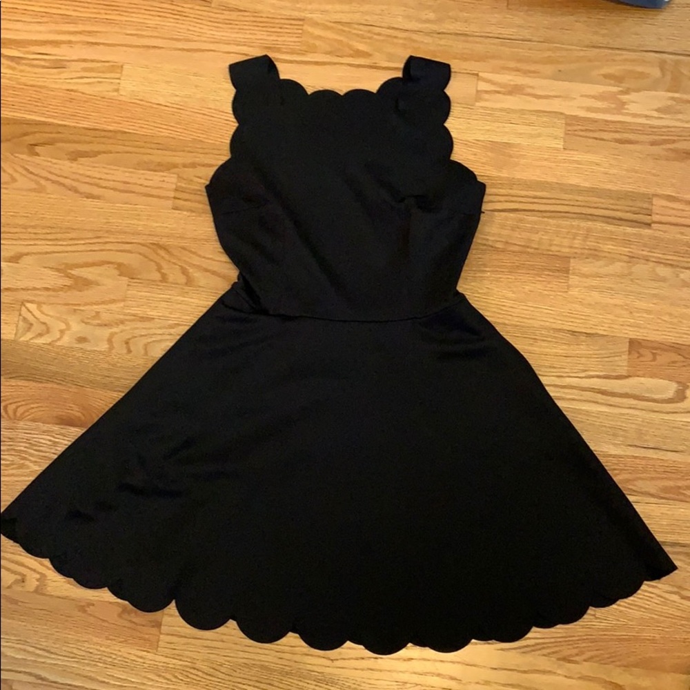 Black Scalloped Dress